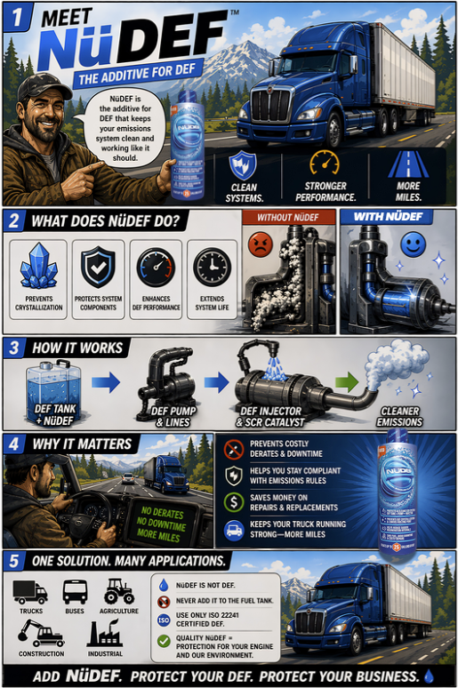 NuDefCo's tweet image. No crystals. No codes. No derates. Just miles. #DieselPower #NoDowntime #TruckerLife #KeepAmericaMoving #HeavyDuty #PerformanceMatters #DEF #Diesel #Truckers #SemiTruck #Industrial #Downtime #SaveYourMoney