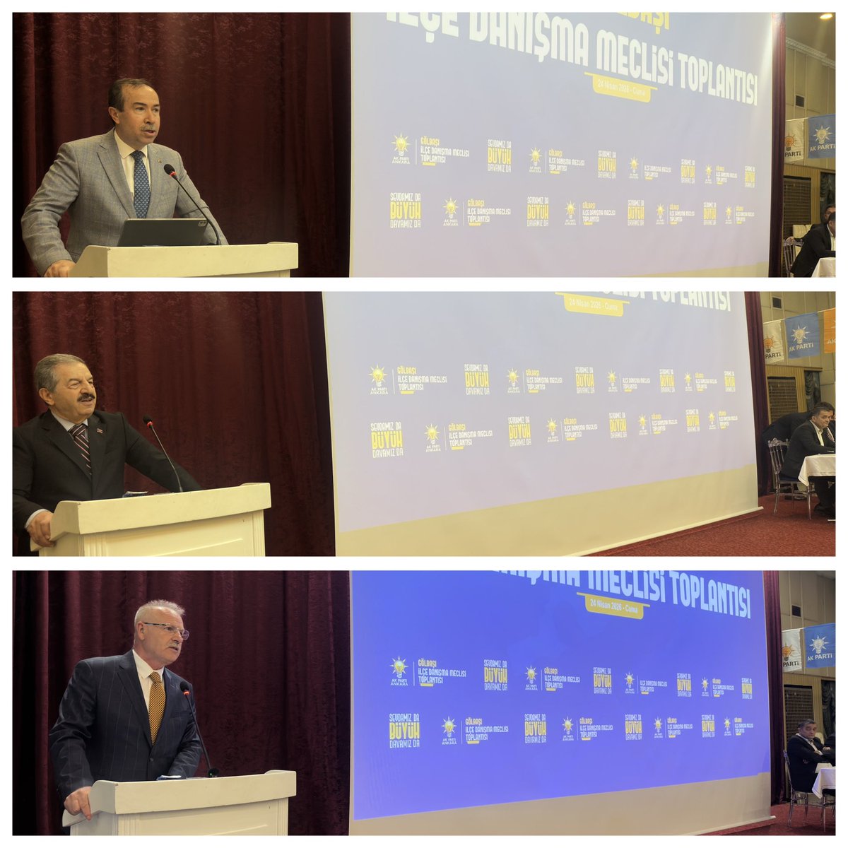 AkGolbasiResmi's tweet photo. AK Parti Gölbaşı Nisan Ayı İlçe Danışma Meclisi Toplantımızı İlçe Başkanımız Sn. @Slmakcyln başkanlığında Gerçekleştirdik

AK Parti MKYK Üyemiz  Sn. @06mozkan , AK Parti Teşkilat Başkanlığı Kuzey Anadolu Koordinatörü Sn. @tarikkuyrukcu , İl Siyasi ve Hukuki İşler Başkanımız Sn. @mustafa0erdogan ve AK davamıza gönül vermiş tüm teşkilat mensuplarımızın yoğun katılımıyla İlçe Danışma Meclisi toplantımızı coşku ve heyecanla gerçekleştirdik.

Birlik, beraberlik ve istişarenin gücüyle Gölbaşı için durmadan, yorulmadan çalışmaya devam ediyoruz.

@akpartiankara_
@hakanhanozcan