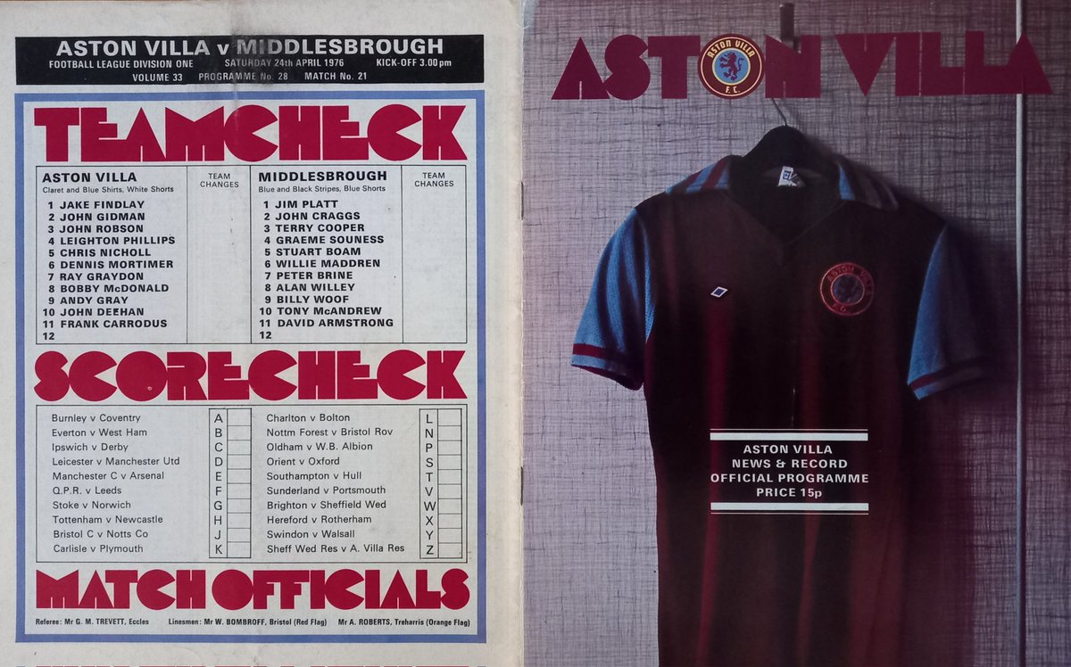 AndrewUllah's tweet image. 50 Years Ago Today. League Division One @AVFCOfficial 2 (Deehan, Carradus) @Boro 1 (Hickton) Gate 33,241 #AstonVilla #VillaPark #Middlesbrough