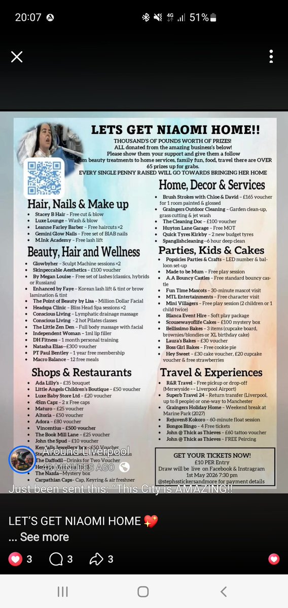 BradB982's tweet image. NIAOMIS RAFFLE #RAFFLE #LIVERPOOL #GOODCAUSE #BRINGNIAOMIHOME