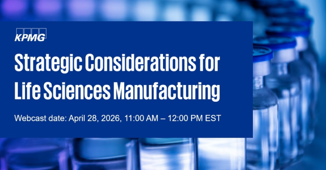 rajeshmisra's tweet photo. On April 28th, join KPMG professionals for a CPE-eligible webcast focused on manufacturing considerations in the U.S. for global life sciences organizations https://t.co/2z55o1q5Sr https://t.co/iZc9okPSRG