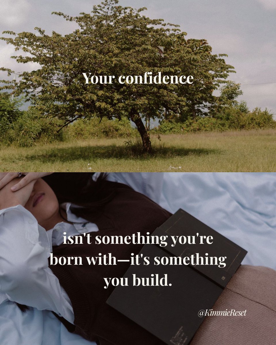 KimmieStyle's tweet image. "
confidence is a skill, not a trait.
• every doubt you push through makes you stronger
• real confidence is quiet
• you're exactly where you need to be
stop waiting for permission. start showing up for yourself.
#PersonalDevelopment #Confidence