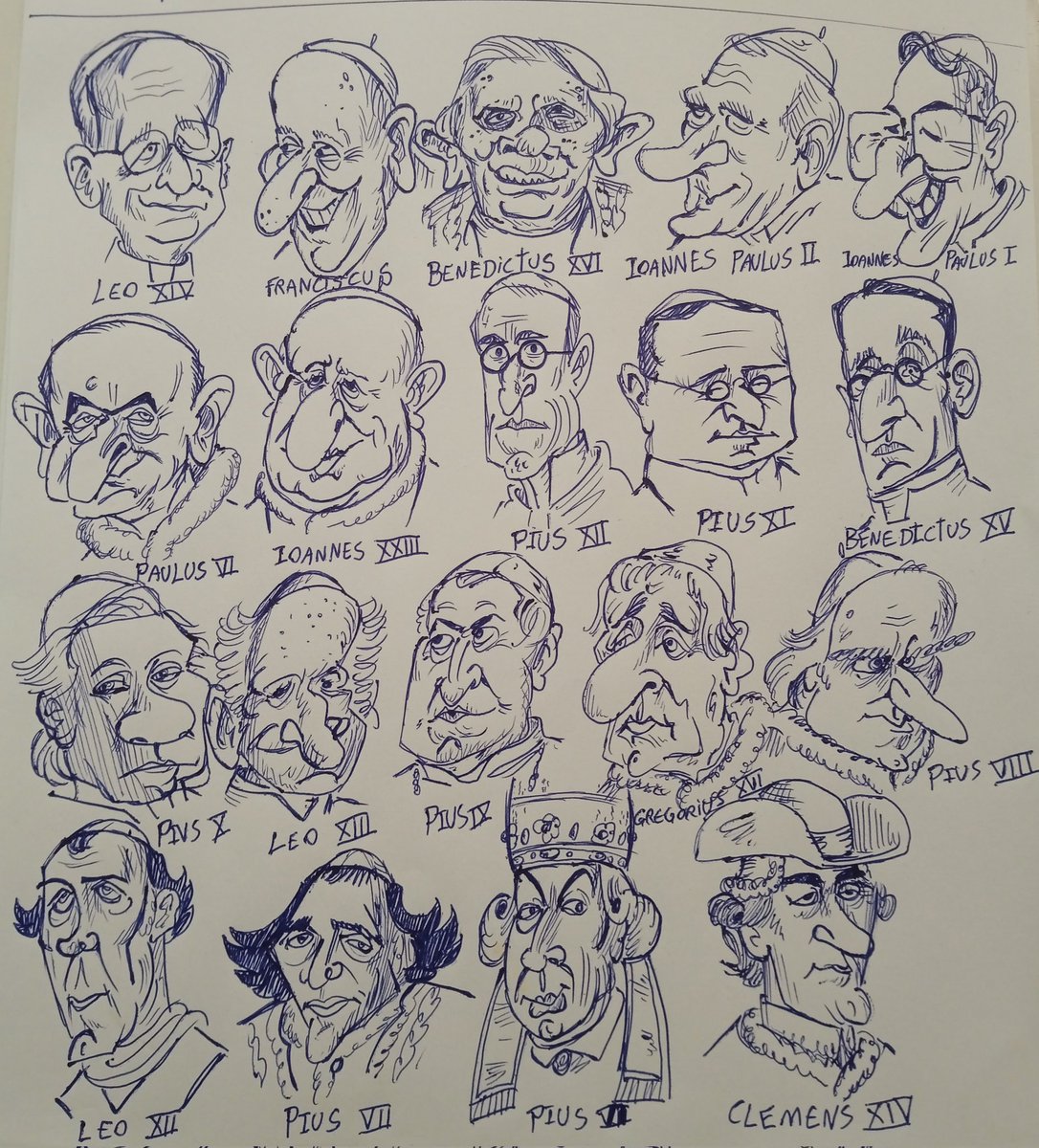 Drew a buncha popes during my work break today