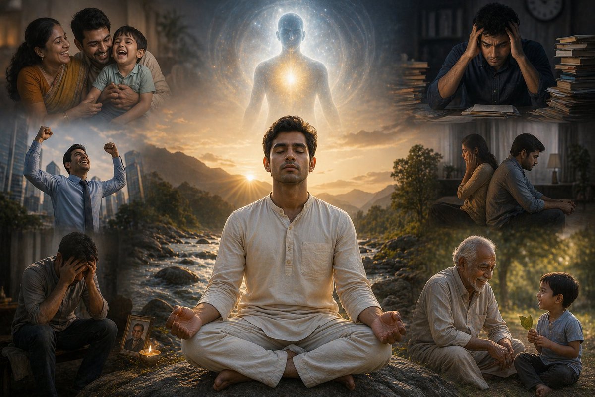 संसार में जो कुछ भी है वह बदलता रहता है, चाहे वह सुख हो या दुख। लेकिन इन सबको देखने वाला हमारा आत्मा और परमात्मा हमेशा निर्विकार और स्थायी रहता है। उस स्थायी तत्व को पहचान कर जीवन में संतुलन और परम आनंद पाएं। Divine Knowledge #VedicWisdom