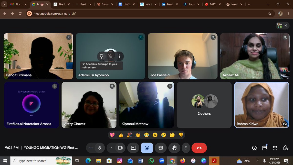 YOUNGOMIGRATION's tweet photo. Our first WG meeting was productive, insightful &amp; engaging ! 🙌 
We mapped our roadmap, set clear targets for the year, and gathered key recommendations for effective engagement &amp; inclusion. 

We're excited to connect with you all more to come ! 💡 https://t.co/wRsT1nVyoE