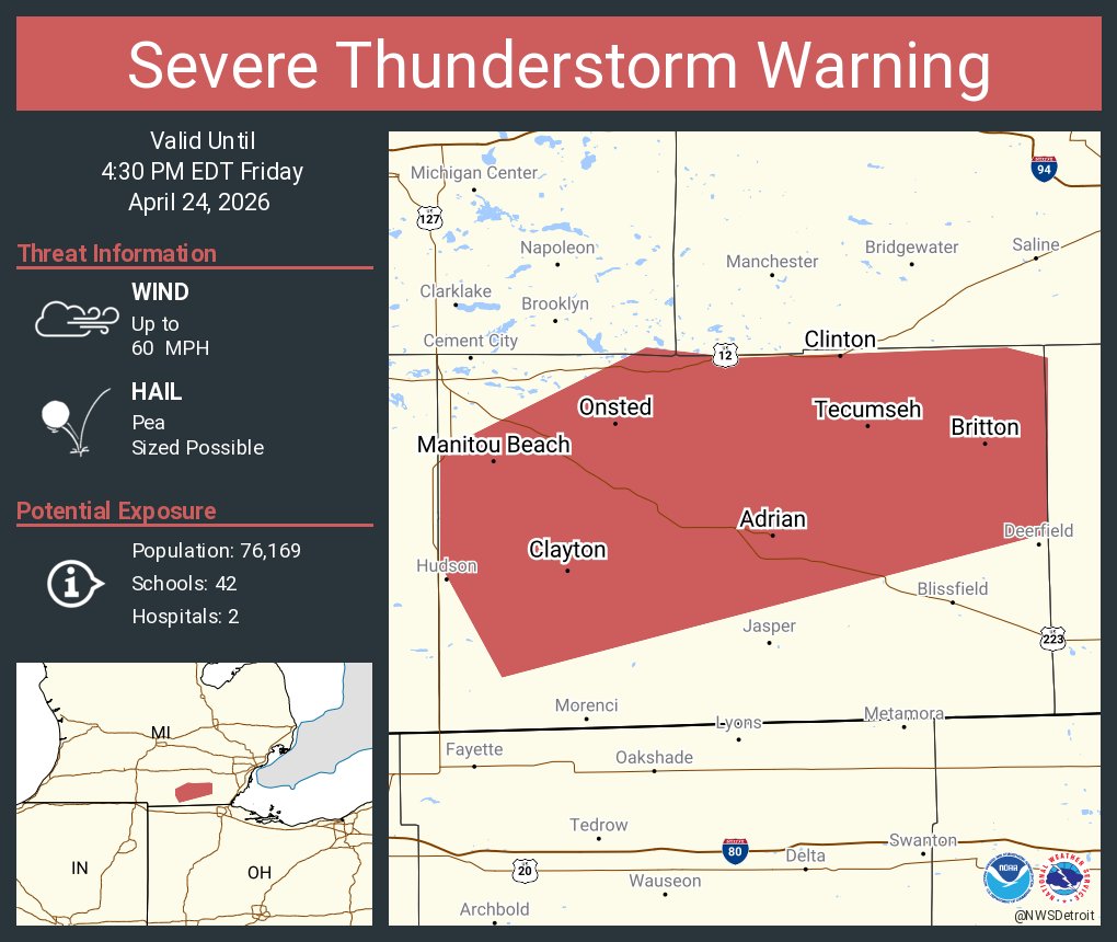 NWS Detroit tweet media