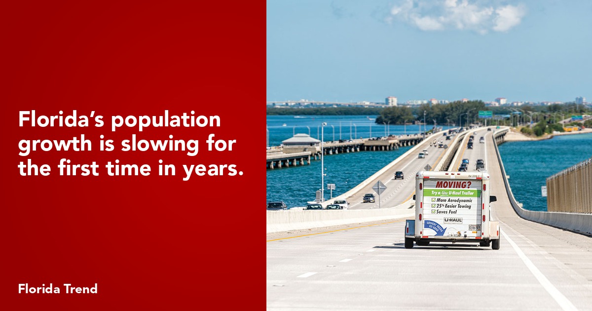 FloridaTrend's tweet image. 🚗 Florida's pandemic-era population surge is cooling — new residents from other states dropped from 310,892 in 2022 to 22,517 in 2025.
👉 Here are the numbers: bit.ly/493bAnc

#FloridaTrend #Florida #Migration #Population
@FloridaTaxWatch @uscensusbureau