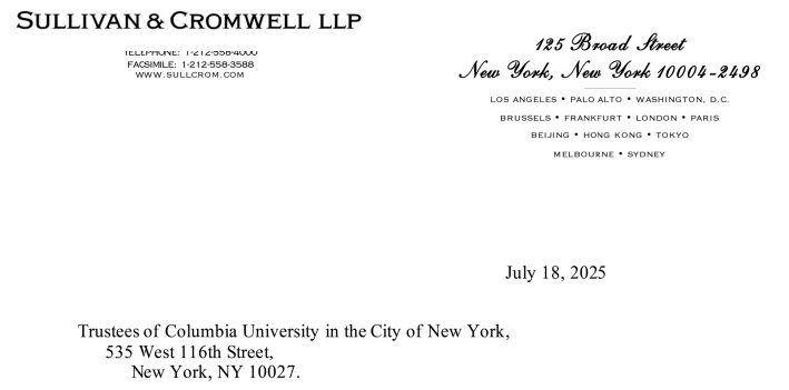 ColumbiaFact's tweet photo. Yesterday, @Columbia just released its Senate Review Committee Report.

Most coverage will focus on the recommendations. The bombshell is buried in Appendix R: a Sullivan &amp; Cromwell @sullcrom legal opinion.

What it says, and why it matters. (🧵 1/20)

https://t.co/HMeuXGyACO https://t.co/AbMcdnSpqw