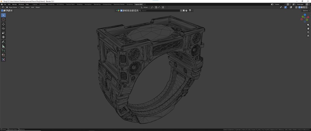 Razor3Digital's tweet image. Aquarius Ring - A gift for jupiter
#3d #blender