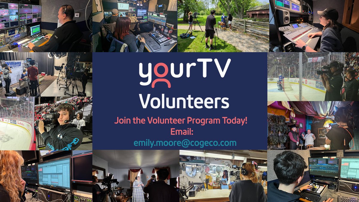 yourtvwindsor's tweet image. Are you interested in learning about what happens behind the scenes of a tv station? Join our volunteer program today by emailing emily.moore@cogeco.com today to get started!

#yourtv #TrulyLocal #Volunteering #Volunteers