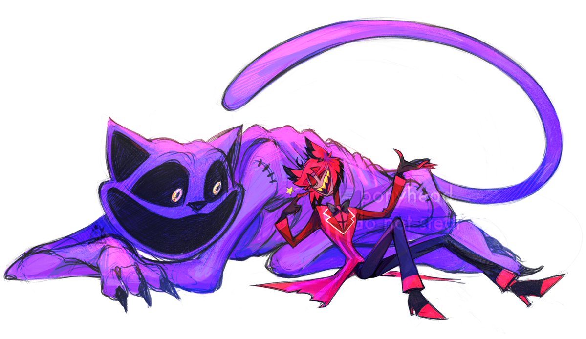 __ponyhead__'s tweet image. Look at these Smiling Critters🧸🌈

"And don't forget to smile my dear~"

#hazbinhotel #PoppyPlaytime