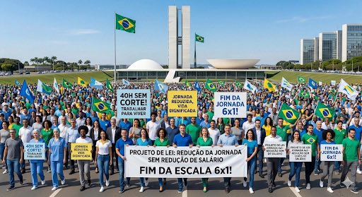 Pelo fim da Escala 6x1, jornada digna! #fimdajornada6x1