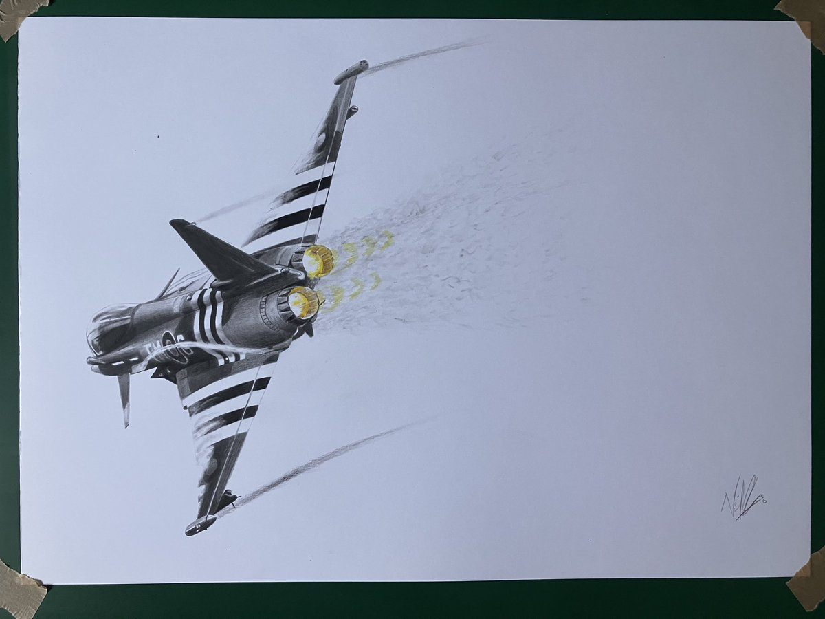 NGAutoArt's tweet image. Fly-day.

All of these beauts are looking for a good home. Now, you can’t buy my #Spitfire drawing! Nope, that one comes free with a purchase of one (or more!) of the other three.. first come, first served.

The #Typhoon &amp;amp; #Tornado pieces are drawn on A3 sized Bristol. £125 each