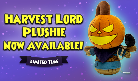 A harvest of terror has begun! 🎃

The new limited-time Harvest Lord Plushie is available now! Get this infamous foe of Triton Avenue while you can! makeship.com/products/harve… #Wizard101