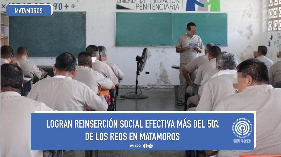 🔴  #ATENCIÓN Una alta tasa de reinserción social registra el Centro de Ejecución de Sanciones (Cedes), donde más de la mitad de las personas que obtienen su libertad no…  
#NoticiasW1420 #Matamoros #Tamaulipas #CEDES 

facebook.com/share/p/1Dfw6K…