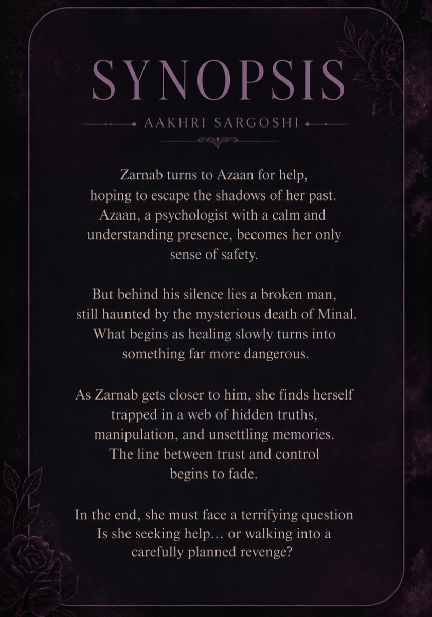 YOU CAN NOW ORDER YOUR SIGNED COPY OF AAKHRI SARGOSHI 🥀 
PRE-BOOKINGS ARE OFFICIALLY LIVE 🎀 
DM TO ORDER 🍀