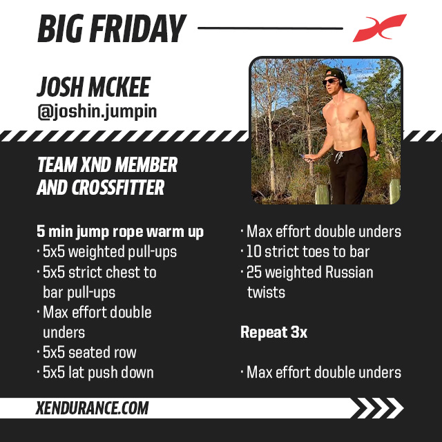 Xendurance's tweet photo. It's Team XND BIG FRIDAY! Ready to bring the energy? Submit your workout now for a chance to be featured! https://t.co/KRU9sPSckH  

Watch our latest BIG FRIDAY video, hit subscribe, and drop a comment for your shot at winning a FREE Xendurance shirt + shaker! https://t.co/Rk4M93JKK3