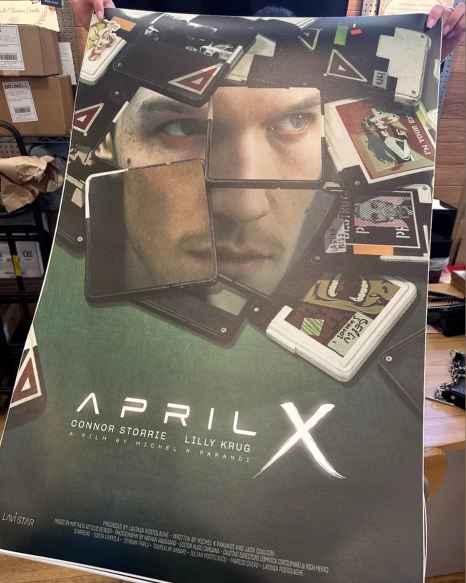 New poster for ‘April X’ featuring Baxter, Connor Storrie’s character.

📲 heylavi via Instagram Story