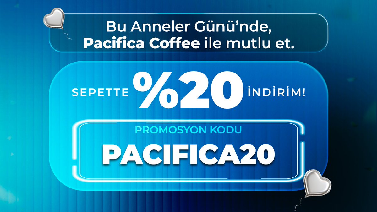 pacificacoffee's tweet photo. Bu Anneler Günü’nde, Pacifica Coffee ile mutlu et ☕💐
Sepette %20 indirim seni bekliyor 🎁
Kod: PACIFICA20

🔗https://t.co/ox0FPI2Z20 https://t.co/6JexMORXGP
