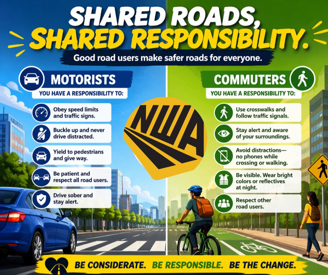 NWA_JA's tweet photo. Both motorists and commuters have the responsibility to be good road users 🛣

Here a few tips to endure you are doing your part on Jamaica's roads. 🚧🚸

#nwajamaica 
#askspark 
#sparkjamaica
#GoRoadJamaica https://t.co/lFNkFsgcZf