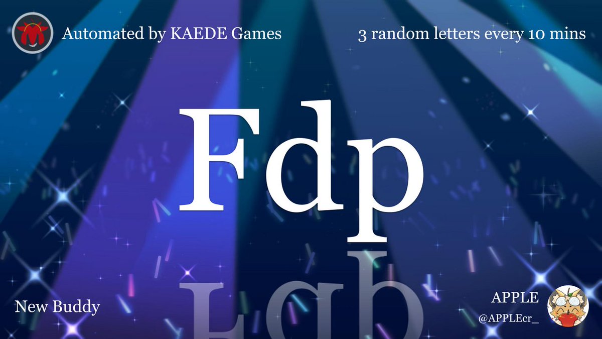 3 random letters every 10 mins tweet media