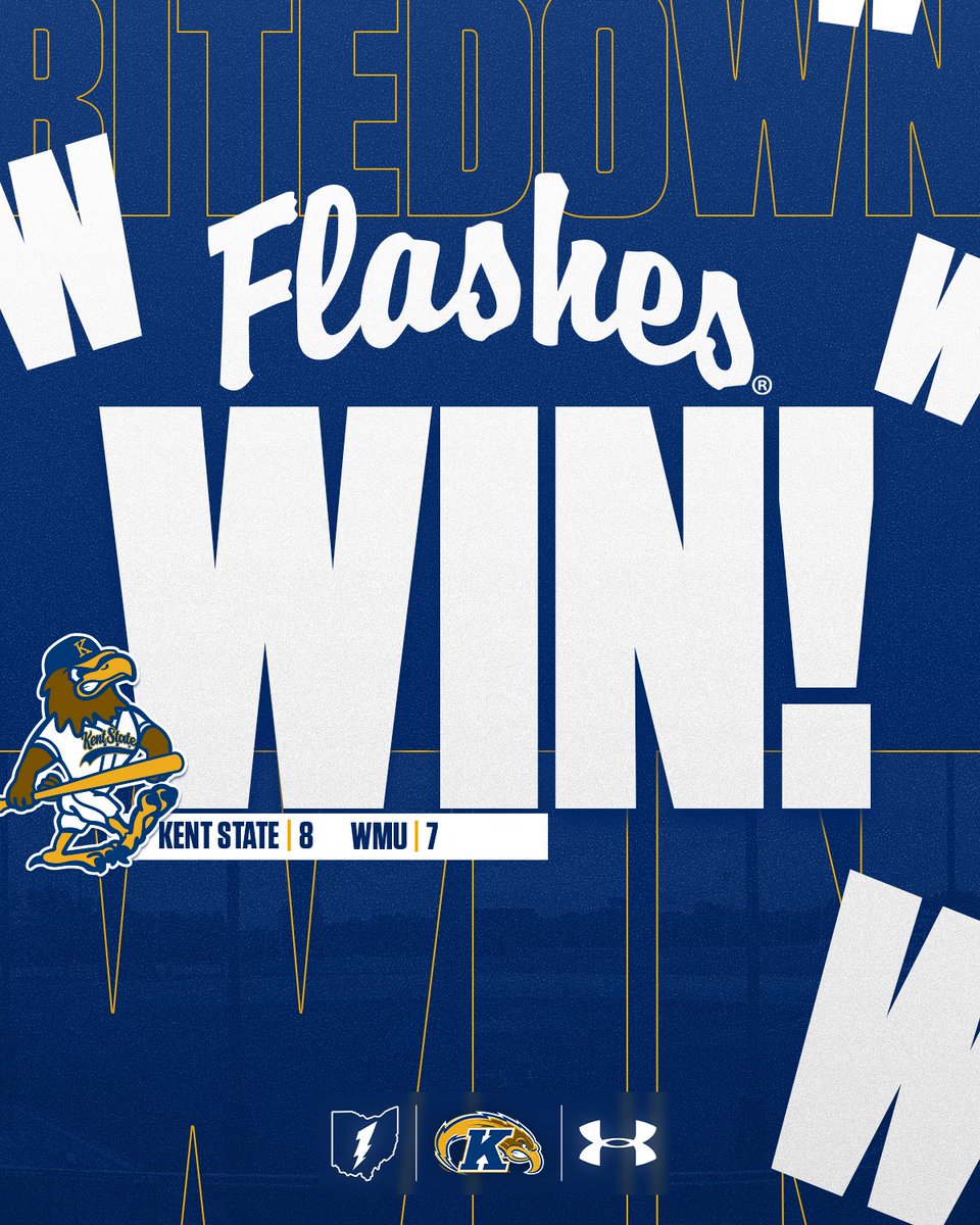 KentStBaseball's tweet photo. 𝗙𝗟𝗔𝗦𝗛𝗘𝗦 𝗪𝗜𝗡 𝗧𝗛𝗘 𝗦𝗘𝗥𝗜𝗘𝗦 𝗢𝗣𝗘𝗡𝗘𝗥 𝗜𝗡 𝟭𝟯 𝗜𝗡𝗡𝗜𝗡𝗚𝗦!

The Flashes take down Western Michigan to take the first game of the series 8-7. The Flashes look to take the series tomorrow, first pitch is set for 2:05 PM. 

#GoFlashes⚡️| #BiteDown https://t.co/gK15aQRyHk