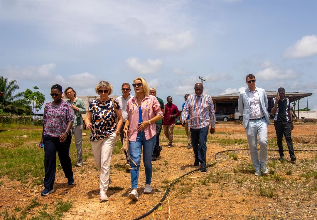 SwissEmbAccra's tweet photo. COCOBOD, SWISSCO &amp; @SwissAmbAccra concluded their 4th Joint Committee Meeting in Accra, highlighting progress in income studies, agroforestry, disease control &amp; child labour monitoring. A KOA Impact visit showcased innovative solutions boosting farmer incomes. https://t.co/UQZ3FgNrbm