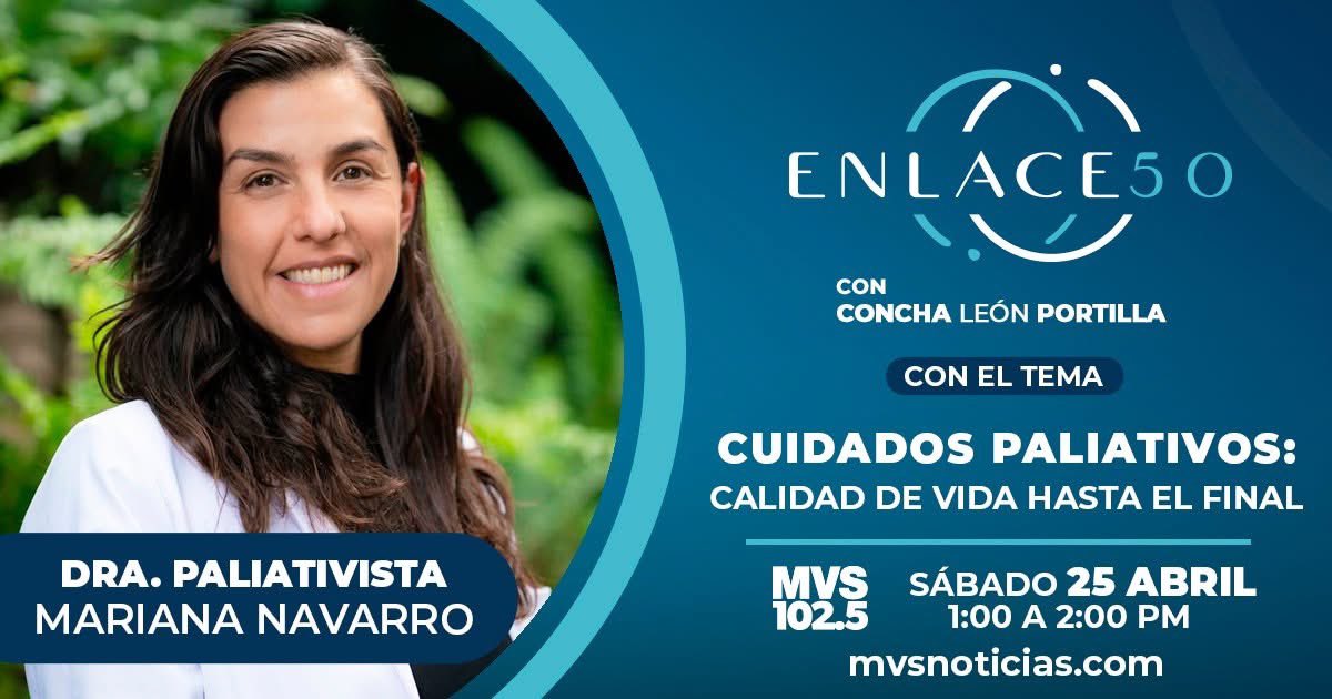 Enlace_50's tweet photo. ¿Qué son los cuidados paliativos, a quiénes están dirigidos y en qué momento es importante iniciarlos?
La Dra. Paliativista Mariana Navarro nos dará una mirada científica y humana sobre la forma de acompañar y cuidar con dignidad.
1 PM 102.5 FM y https://t.co/uREvlO6qMF https://t.co/nSTB1vKiey