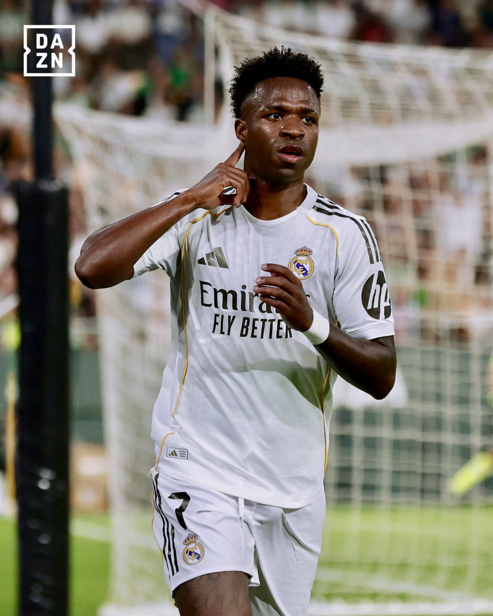 DAZNFootball's tweet image. Vini fires home to put Real Madrid ahead in Sevilla 🔥

#LaLiga