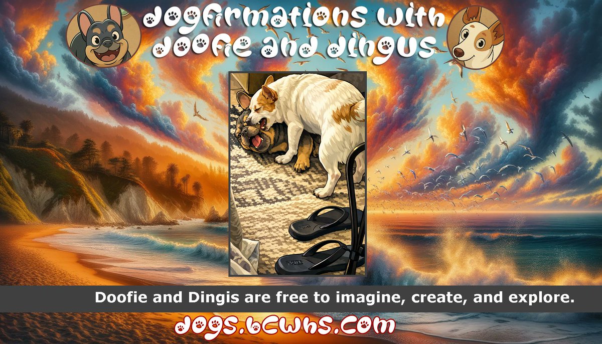 BCWHSecurity's tweet image. Dogfirmations with Doofie and Dingus: Imagination
 
Doofie and Dingis are free to imagine, create, and explore.
 
View Dogfirmation: dogs.blackcatwhitehatsecurity.com/?dogID=134#tod…
 
#Imagination #Technology #ArtificialIntelligence #Animals #Photography #Dog #Nature #Pets #Affirmations