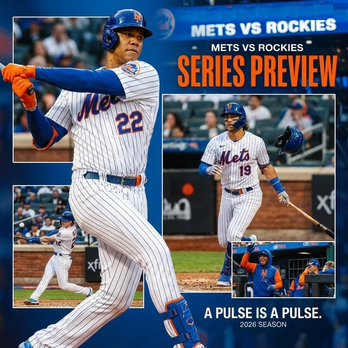 PaulGreco's tweet photo. @Mets vs @Rockies - Series Predictions #Mets win 2 out 3
https://t.co/21lf8JRzUH

The #Mets finally stopped bleeding all over the carpet.

After a brutal 12-game losing streak, they took two straight from Minnesota, won their first series since early April, and now get a Rockies team that can hit enough to be annoying, but still pitches like the bullpen phone is connected to a haunted house.

This is not a cute little weekend series. This is a prove-it series. The #Mets are 9-16. The #Rockies are 10-16. Both clubs are trying to crawl out of the basement before the smell becomes permanent.