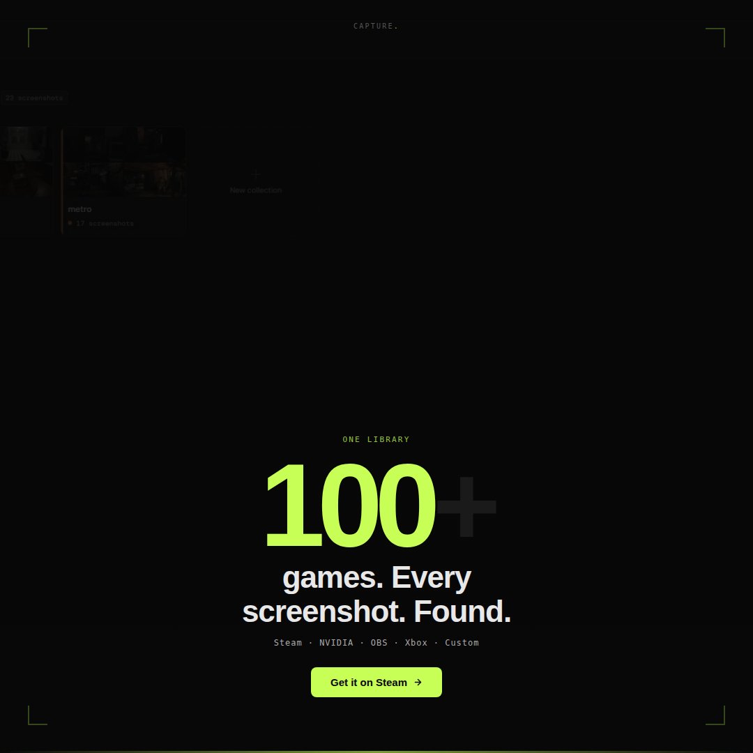 WKI_Official's tweet image. 100+ games. Every screenshot. One library. Found instantly. 

Link in bio 🎮 

#pcgaming #gaming #gamer #indiegame #Steam #screenshotting #pcgamer