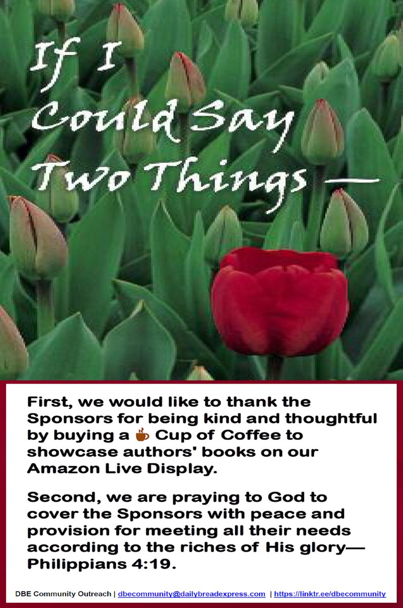 DBE_Community's tweet image. ❤ Thank you, "Sunday Morning" Sponsors, for your support! 
☕ Coffee on Ko-fi: ko-fi.com/networkingwith… 

@followers @highlight #Everyone #books #socialmedia #WritingCommunity #authorscommunity #writerslift #BookTwitter 
#readingcommunity #bloggingcommunity #writersoftwitter