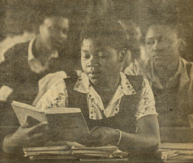 Young Letta Mbulu at school, c 1959. Credit: Drum Archives