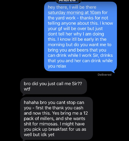 PunisherCopDad's tweet photo. 🚨 Another libtard broken -- I made this one admit defeat and send cash to his MAGA cousin which caused the queer to spiral and crash out hard haha 

Tomorrow the homo is gonna bring over beer and do his cousin's yard work. While his conservative cousin is inside banging his gf, the weak liberal will be outside locked and serving. 

Natural order restored 🇺🇸