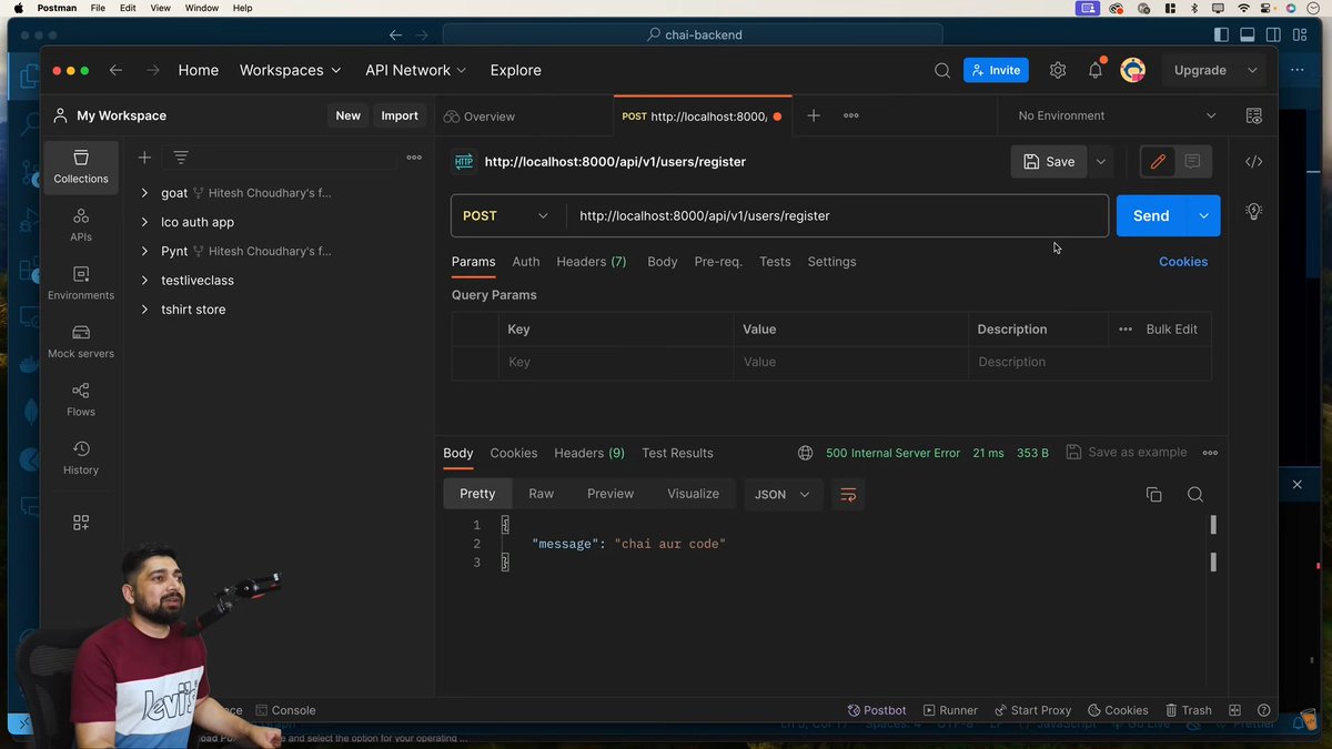 NavdeepRohillaG's tweet image. Complete masterJi's 13th Challenge.
In this challenged we learned:-
- to make routes
- controllers
- how to set them
- A smalll glimpse of thunder and postman

Thanks for the challenge @Hiteshdotcom  @ChaiCodeHQ 

#backend #controllers #challenge