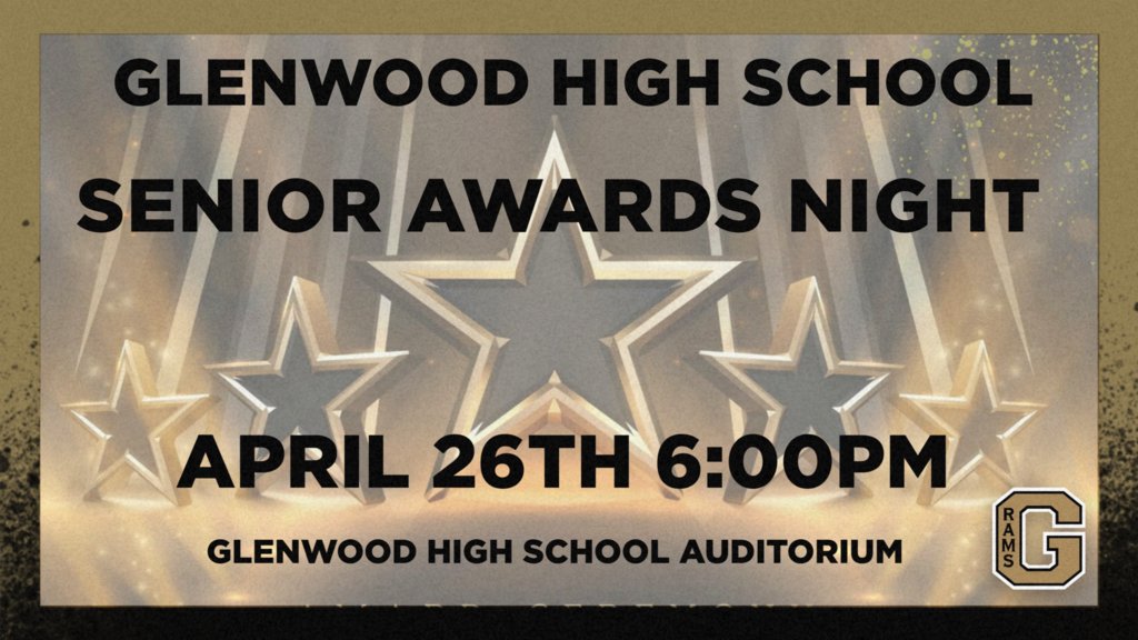 GCSD_HS's tweet photo. Senior Awards Night --GHS Auditorium. Sunday, April 26th, 6pm. Students being honored have been invited. https://t.co/AUwZmvzqAT