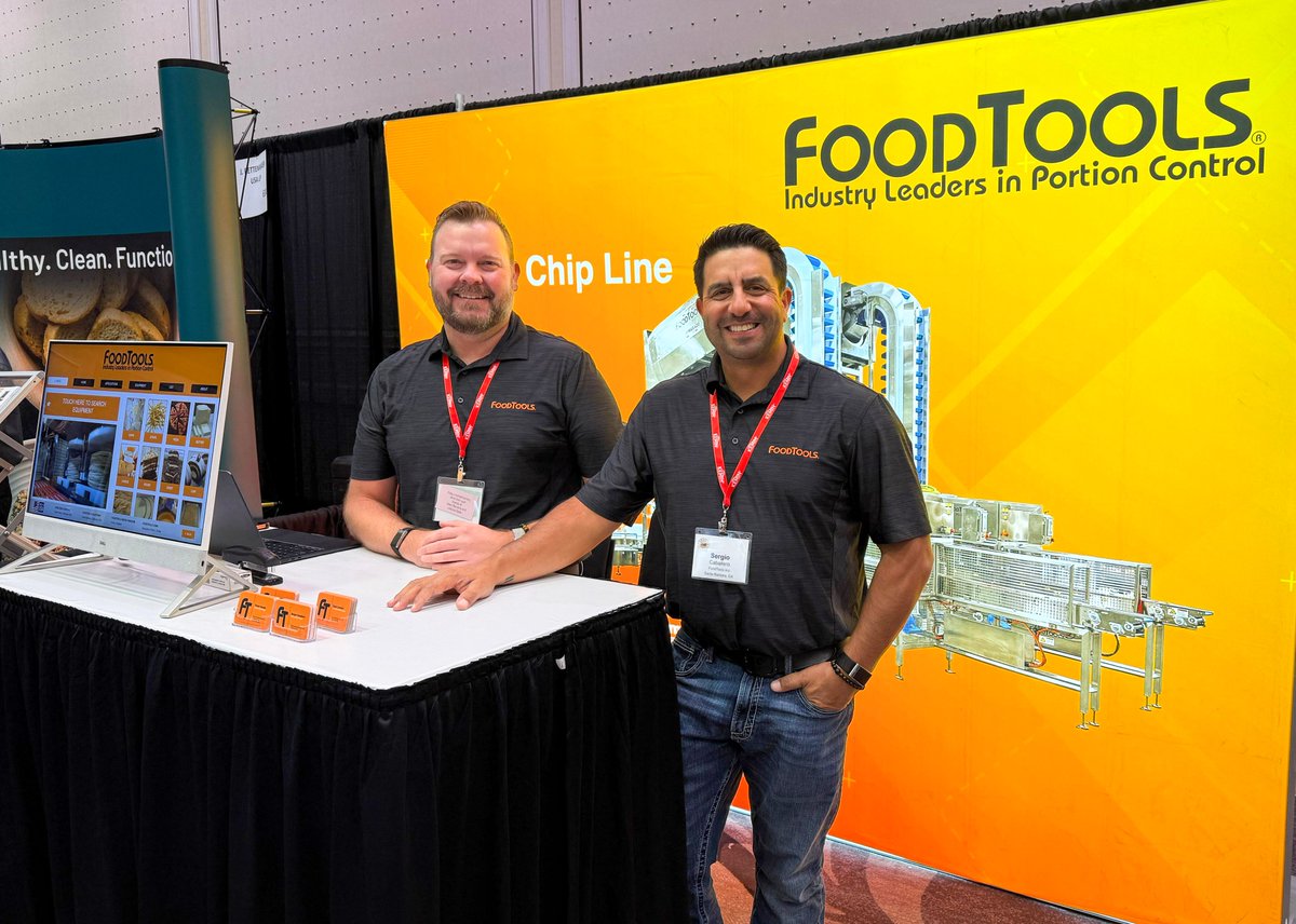 FoodTools_Inc's tweet photo. Are you attending the TIA Annual Convention in Las Vegas? Stop by Booth 612 and talk with Ryan and Sergio about our tortilla processing solutions! https://t.co/ELk1OR411O