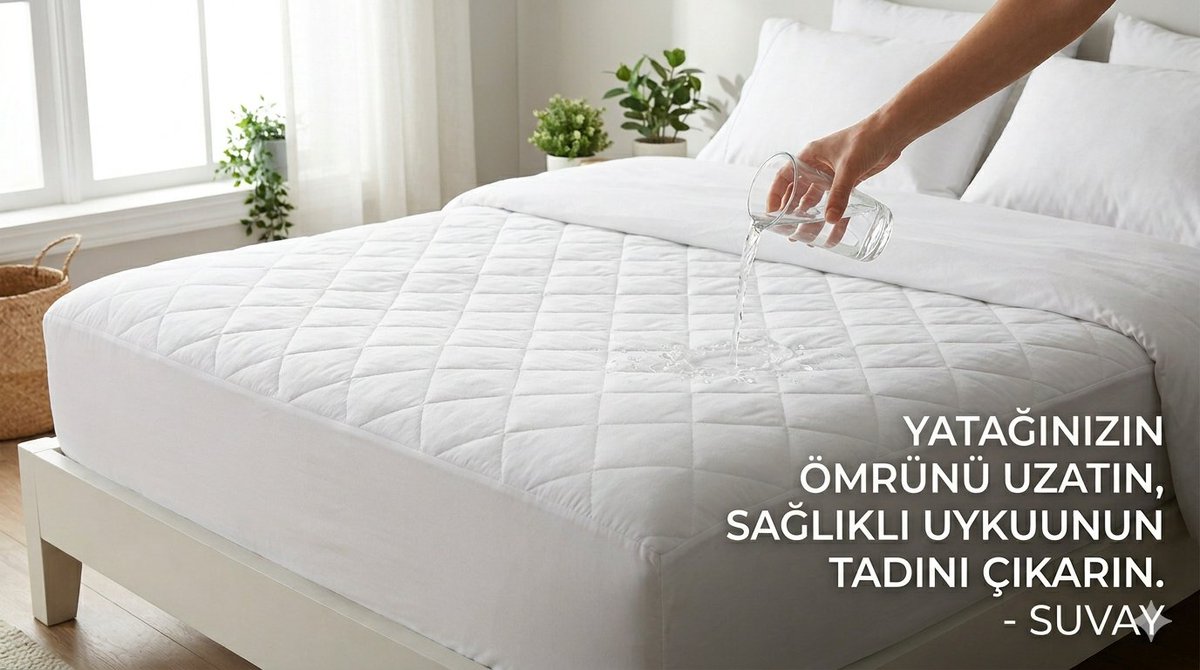 suvaytr's tweet photo. Yatağınızın ömrünü uzatın, uykunuzun kalitesini artırın! 🌙✨
​SUVAY Sıvı Geçirmez Alez; nefes alan dokusuyla tam koruma sağlar, hışırtı yapmaz, varlığını unutturur. 🛌💧🚫
​✅ %100 Sıvı Geçirmez
✅ Maksimum Hijyen
​Keşfedin: 👉 https://t.co/WGdu9mODov
​#SUVAY #Alez https://t.co/XfC863yoA8