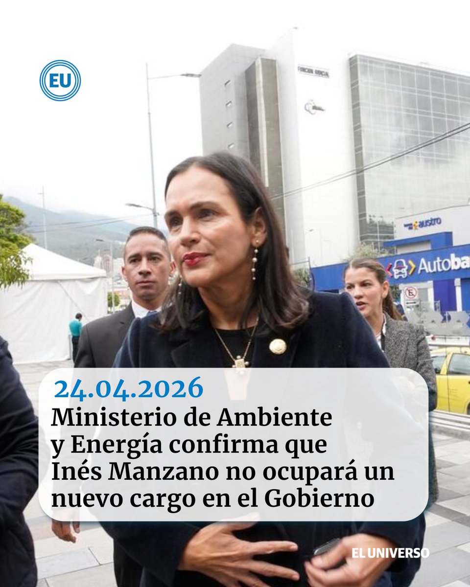 Ministerio de Ambiente y Energía confirma que #InésManzano no ocupará un nuevo cargo en el Gobierno ow.ly/pl6U50YPtpz