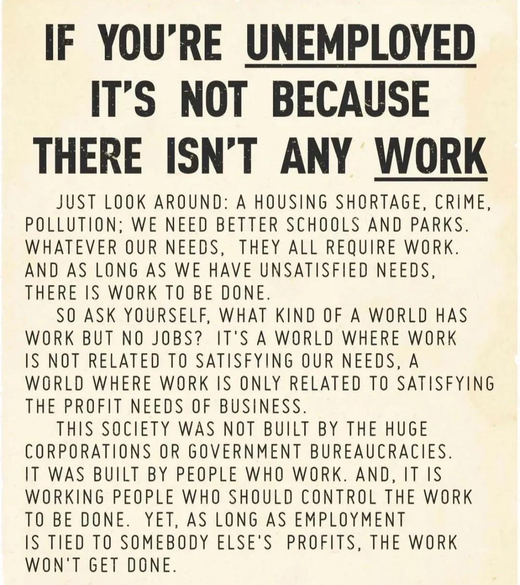 What kind of world cannot use the labour and potential of workers, to solve the problems of workers? thecommunists.org/transform-our-…
