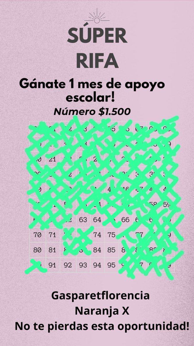 Si estas del otro lado y me lees, te pido una ayuda, necesito más de 10.000 en viáticos y no puedo faltar a trabajar. Con una rifa me ayudas un montón. Tengo 3 colegios por día y sin clases me es imposible vivir.
Gracias por leer, perdón por molestar tanto.
Gasparetflorencia 🍊 x