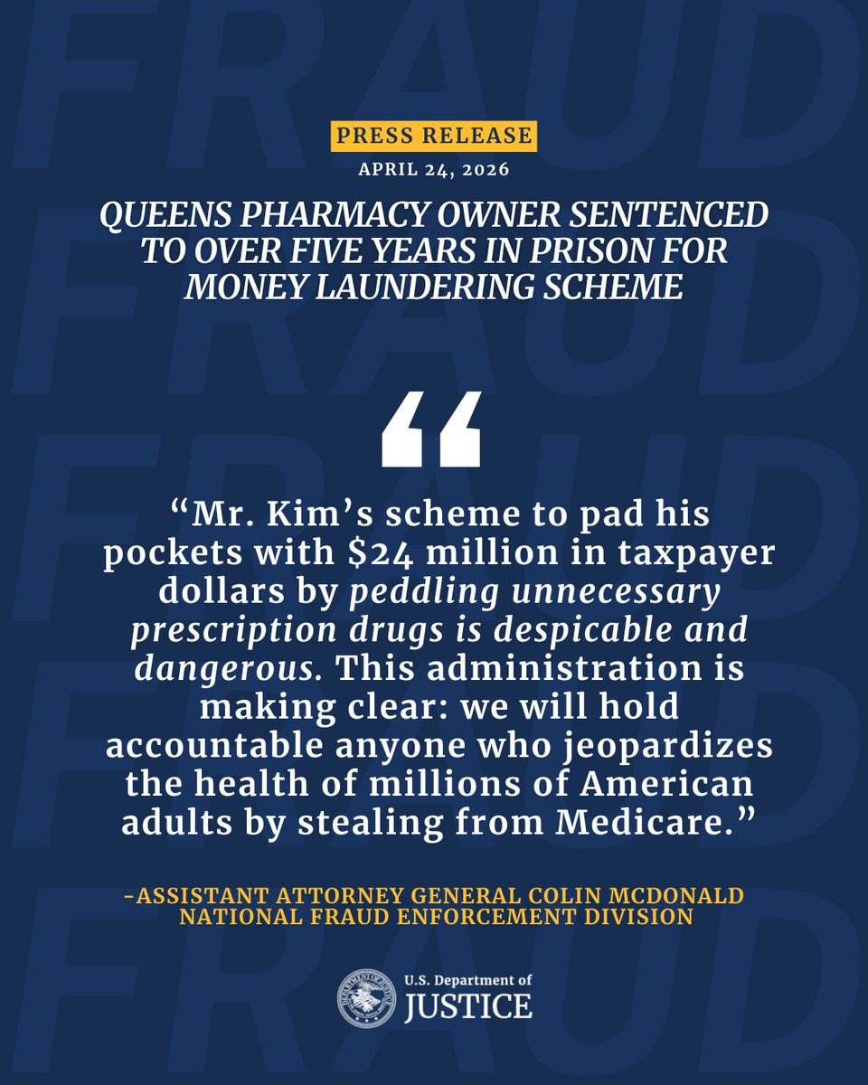 U.S. Department of Justice tweet media