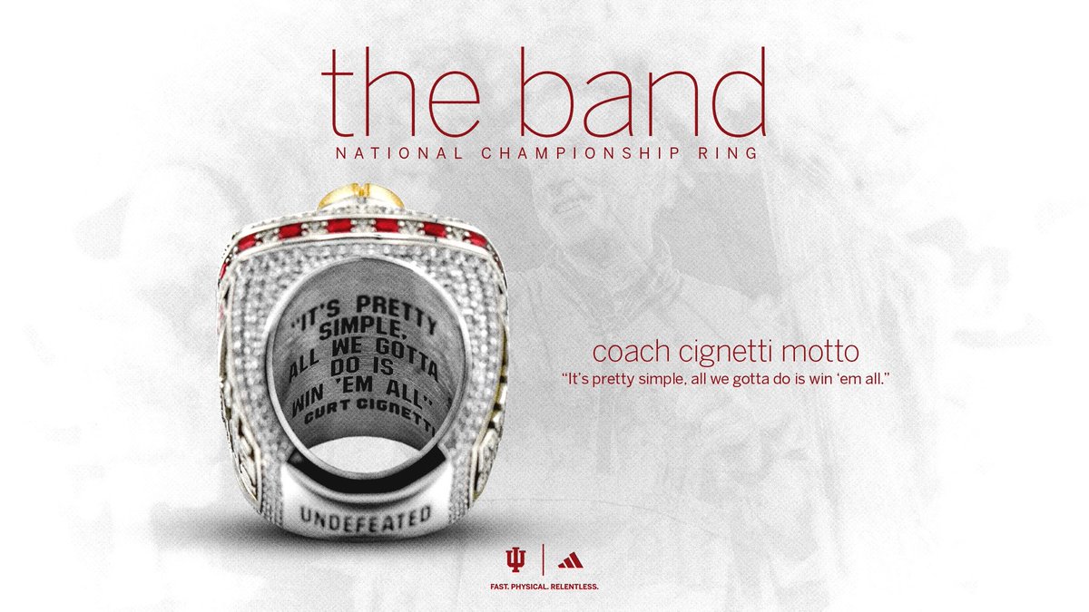 JTIMESPORTS's tweet image. Indiana University has released their championship rings from this undefeated season #CFB #B1G