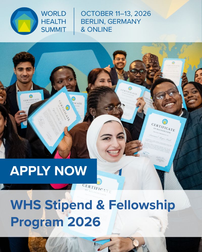 opportunitiesfy's tweet image. 🌍✈️ Fully funded World Health Summit 2026 Fellowship (Berlin, Oct 2026) – flights, hotel &amp;amp; access covered; apply now: wp.me/p23f03-dHV

#GlobalHealth #FullyFunded #ApplyNow