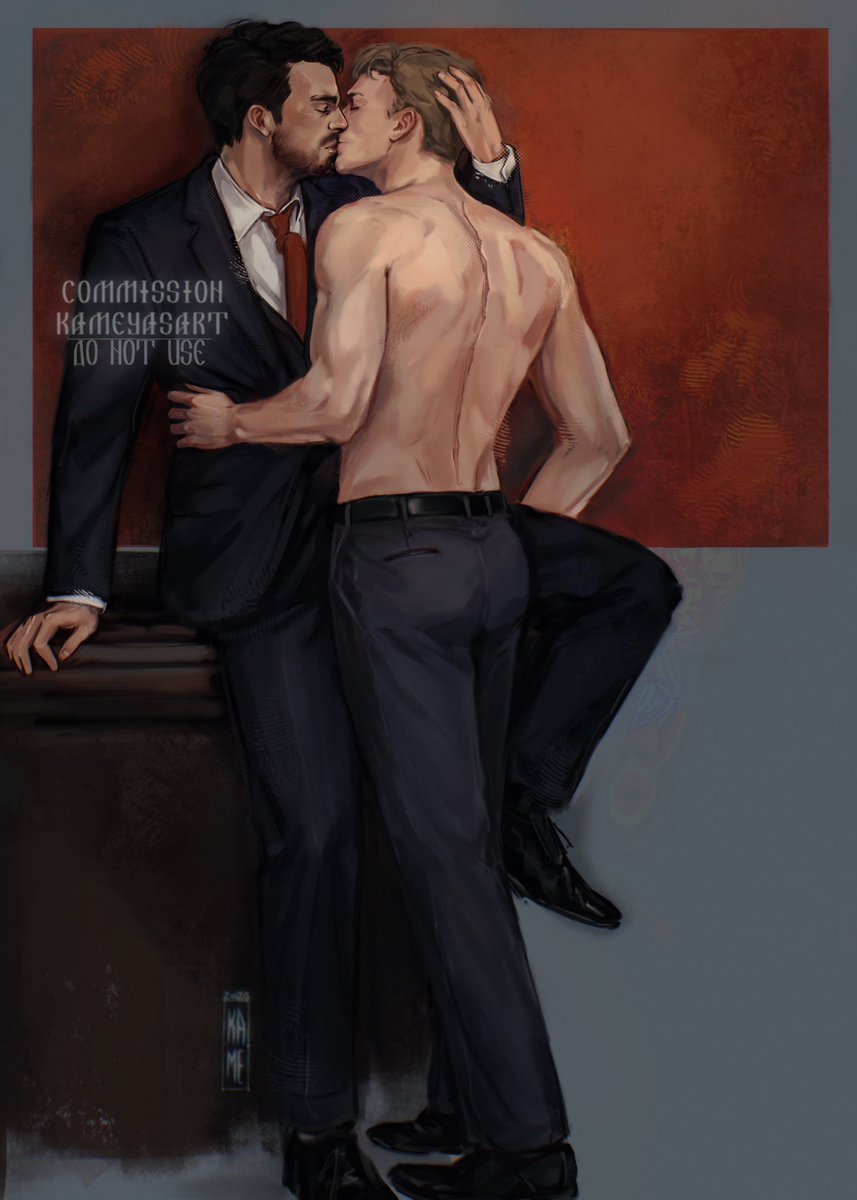 kameyasart's tweet photo. dexmatt nation I have something for you👹 

[ comm for @thraximunder9  <3]

#dexmatt #daredevilbornagain  #bullseyedaredevil https://t.co/f00cXyHeES