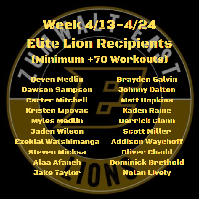 fzefootball's tweet image. Huge shout out to these Lions as they cross the 70 workout mark and earn their Elite Lion. Inspiring to see football, wrestling, baseball, basketball, track, softball, cheer and just students who want to make themselves better get after it everyday. #ManyProgramsOnePride