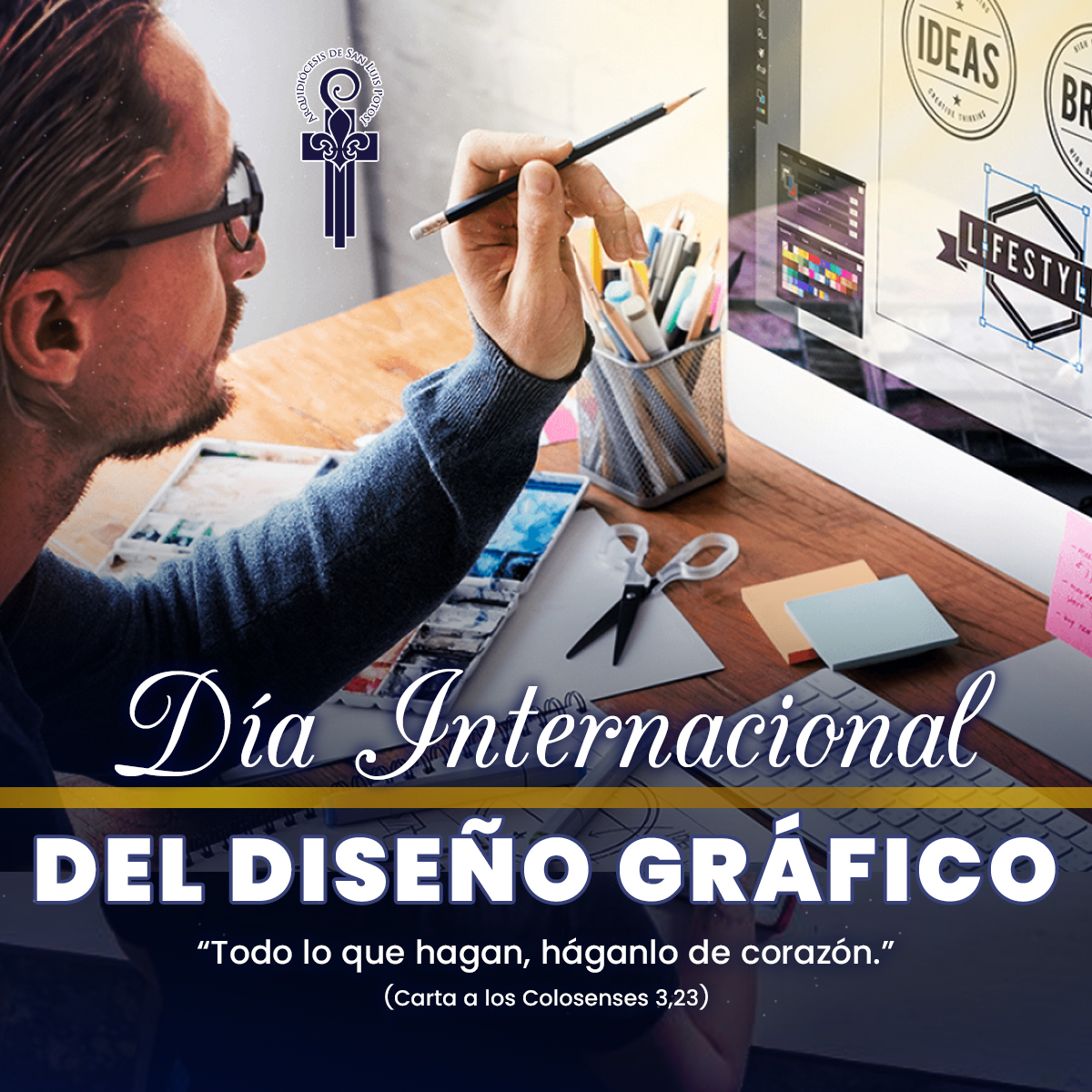DiocesisSLP's tweet image. 🟠 Hoy celebramos a quienes, con talento y sensibilidad, comunican con propósito y ponen el corazón en cada detalle.

Porque cuando se diseña con pasión, no solo se crea… se deja huella. ✨

#DiseñoGráfico
#creatividad