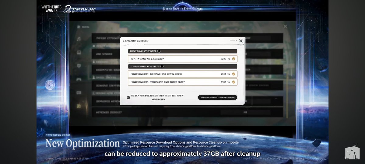 When you do not play the game 

Do not watch the game announcements about Future optimizations 

And your only source is the twitter hate 

If you want me to spell it out for you. The resource cleanup future allows you to reduce up to 37 gb