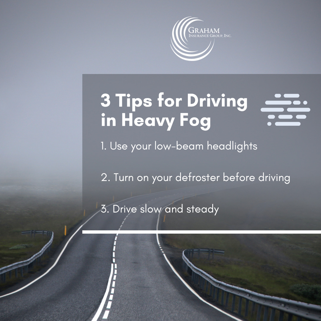 4insurance's tweet image. If you find yourself driving in a fog this week, don't forget these tips!

#fog #drivesafe #tiptuesday

Contact us at 817-293-0388 or agency@graham-insurance.com

Visit our website at graham-insurance.com